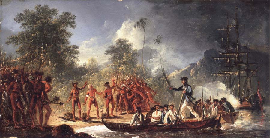 The Landing at Tanna Tana one of the new hebrides